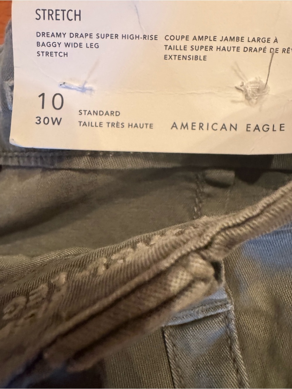 NWT American Eagle Dreamy Drape Cargo Pants Super High Rise Baggy Wide Leg NWT - Picture 5 of 6